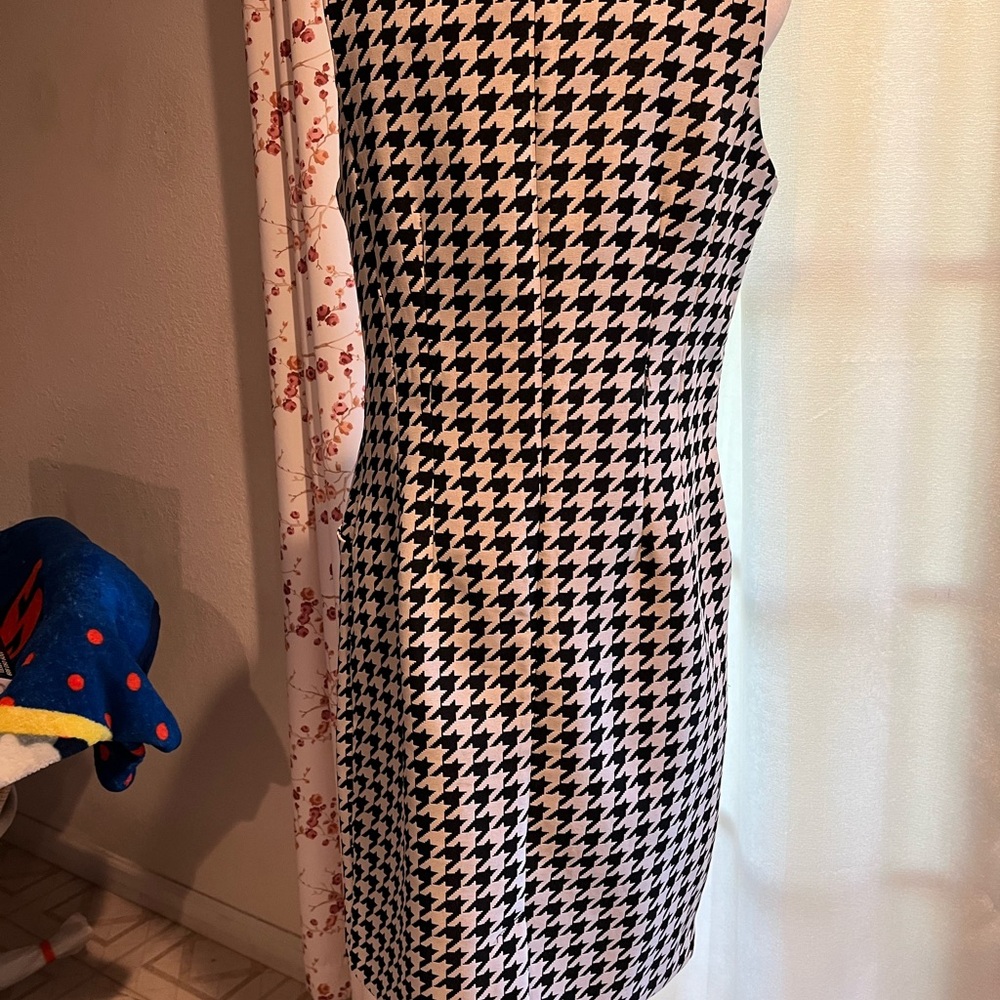 Shelby & Palmer Black and White Houndstooth Mini Dress